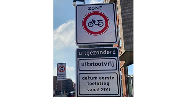 Verkeersbord uitstootvrij